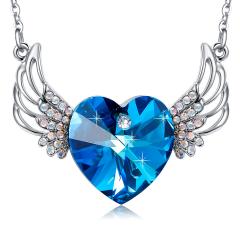 Angel Wings Necklace for Women with Crystals from Swarvoski,Birthday Gifts for Her