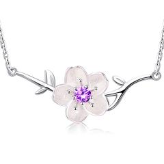 レディース 枝付き 桜 ネックレス ペンダント シルバー925純銀製 ジュエリー プレゼント 人気 ブランド