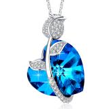 Royal Rose 925 Sterling Silver Love Necklace with Swarovski Crystal Elements, Best Women GIfts