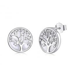 737123028375 MOP Tree Earring Stud