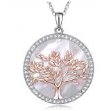 737123028443 Rose Gold MOP Tree Necklace