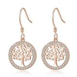 737123028429 Rose Gold Tree Drop Earrings